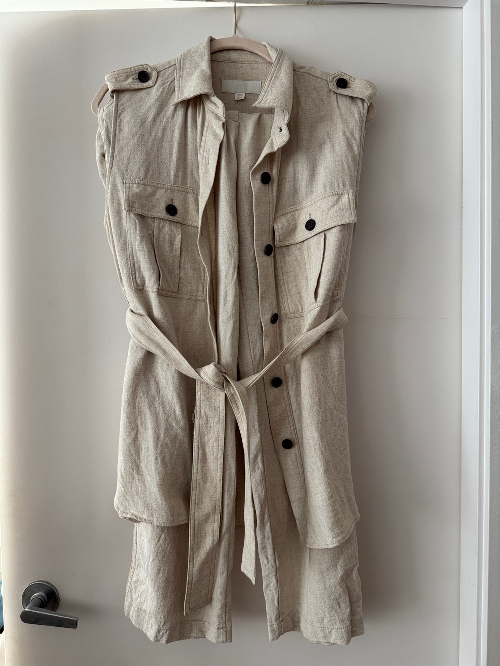 Zara Neutral Linen Suit (vest and pants)